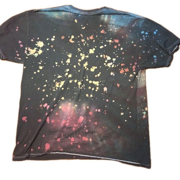 Pink Floyd T-Shirt Men's L Dark Side of the Moon Galaxy Paint Splatter Grunge - Picture 3 of 3
